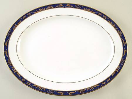 Blue Esplanade 14" Oval Serving Platter