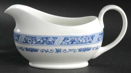 Blue Organdy Gravy Boat