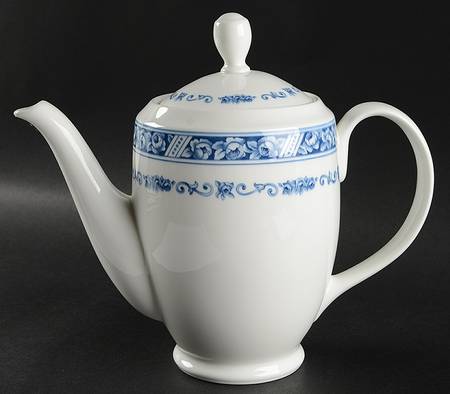 Blue Organdy Coffee Pot & Lid