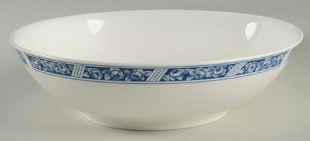 Blue Organdy 9" Round Vegetable Bowl