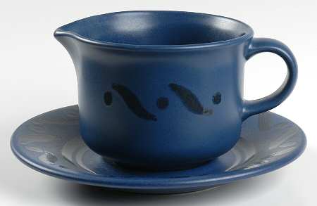 Blue Pinwheels Gravy Boat & Underplate