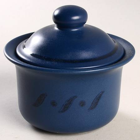 Blue Pinwheels Sugar Bowl & Lid