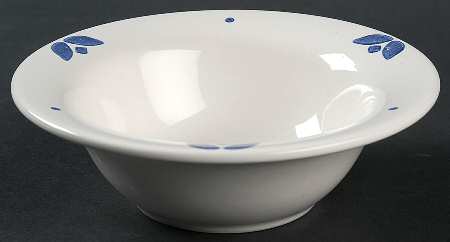 Blue Tulip Rim Cereal Bowl