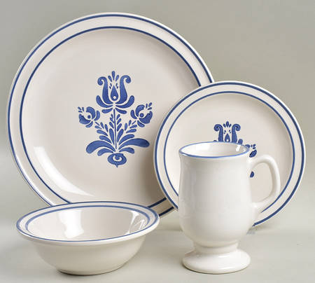 Blue Village 4 Piece Place Setting