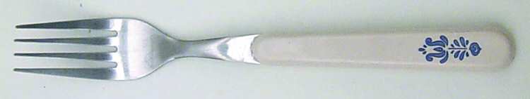 Blue Village Dinner Fork (7 1/2" or Larger)