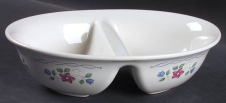 Bonnie Brae 10" Oval Divided Vegetable Bowl