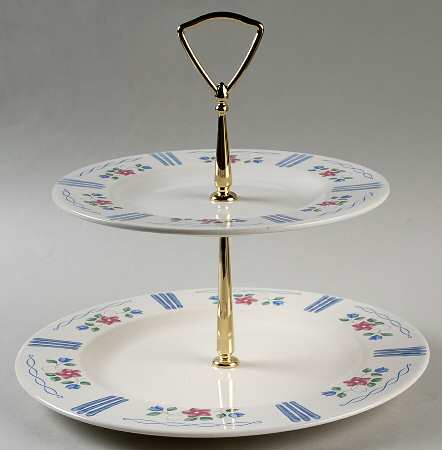 Bonnie Brae 2 Tiered Serving Tray (Dinner & Salad Plate)