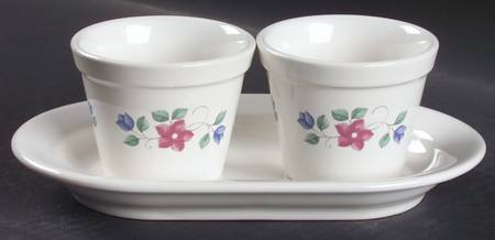 Bonnie Brae Herb Pots with Tray (2 Pots and 1 Tray)