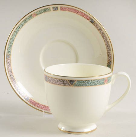Cabouchon Footed Cup & Saucer Set
