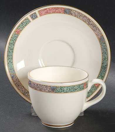 Cabouchon Flat Demitasse Cup & Saucer Set