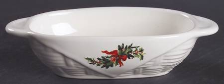 Christmas Heritage Scouring Pad Holder-Basketweave W/Handles