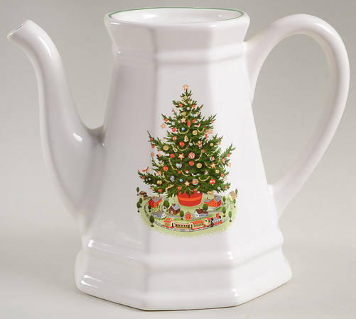 Christmas Heritage Teapot No Lid