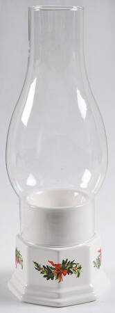 Christmas Heritage Hurricane Lamp & Globe
