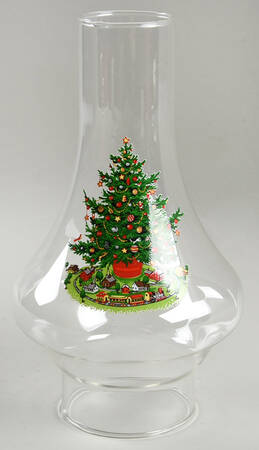 Christmas Heritage Globe for Hurricane Lamp
