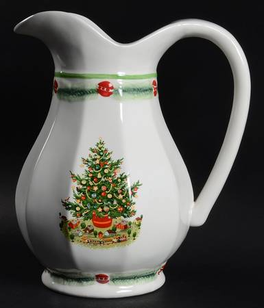 Christmas Heritage 128 Oz Sculpted Pitcher