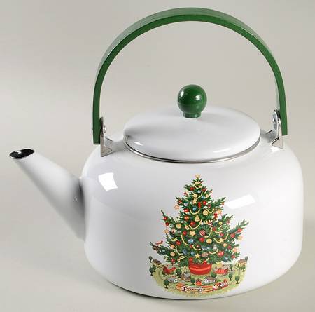 Christmas Heritage Metal Kettle & Lid