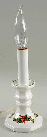 Christmas Heritage Electric Candlestick Lamp No Shade