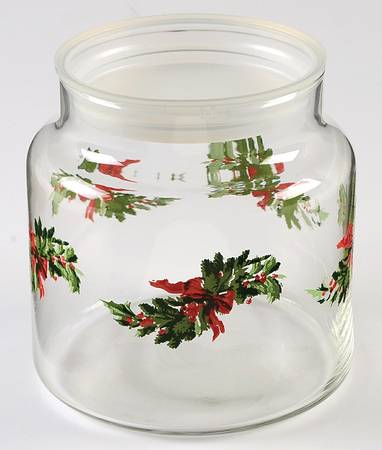 Christmas Heritage 4" Glassware Storage Jar & Lid