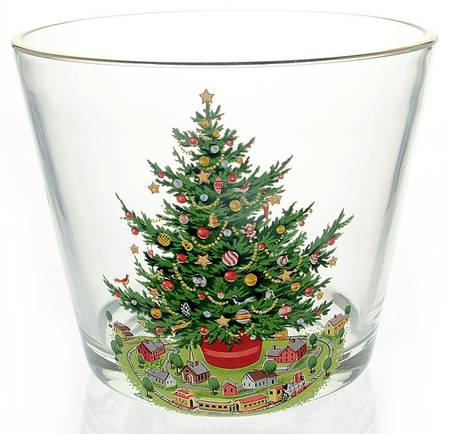 Christmas Heritage Glassware Ice Bucket
