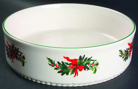 Christmas Heritage 1.5 Quart Round Covered Baker No Lid