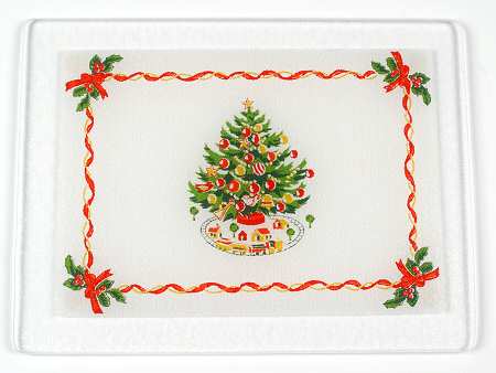 Christmas Heritage Rectangular Glassware Cutting Board