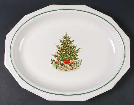 Christmas Heritage 14" Oval Serving Platter