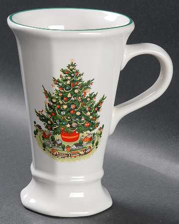 Christmas Heritage Footed Latte Mug