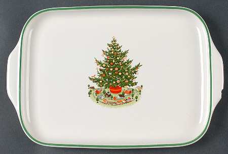 Christmas Heritage Handled Serving Tray