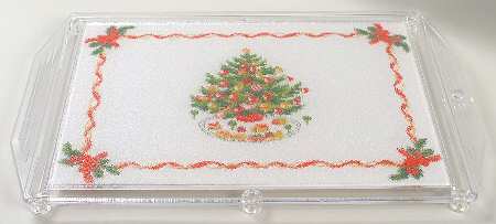 Christmas Heritage 18" Handled Acrylic Rectangular Tray