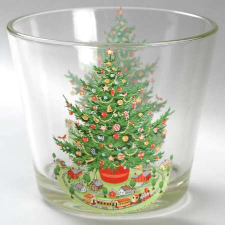Christmas Heritage Glassware Ice Bucket