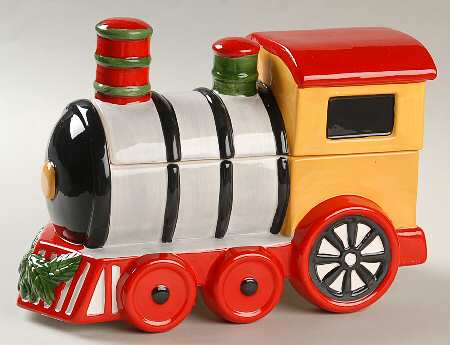Christmas Heritage Engine Candy Train W/Lid