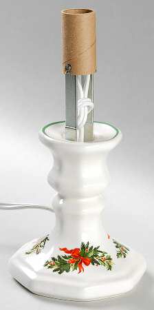 Christmas Heritage Electric Candlestick Lamp No Shade