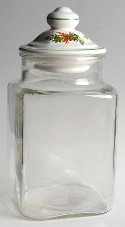 Christmas Heritage Large Glassware Canister