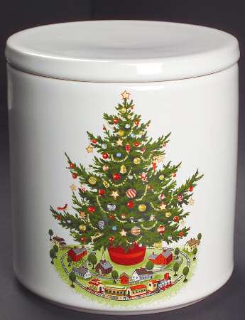 Christmas Heritage Small Canister & Lid