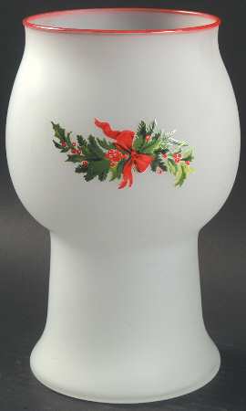 Christmas Heritage Glass Pillar Float Candleholder