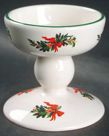 Christmas Heritage Pedestal Candlestick