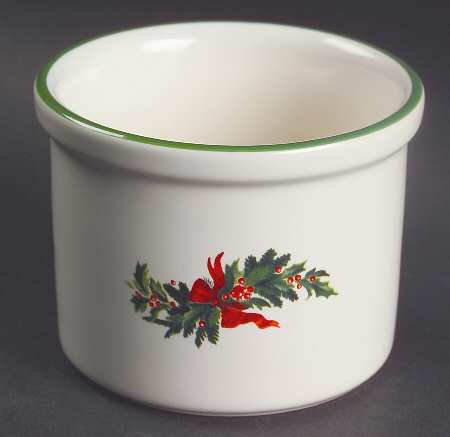 Christmas Heritage Open Cheese Crock