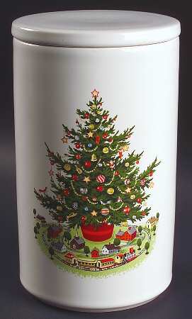 Christmas Heritage Large Canister & Lid