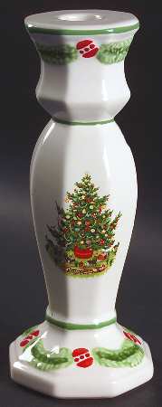 Christmas Heritage 8" Tall Candlestick