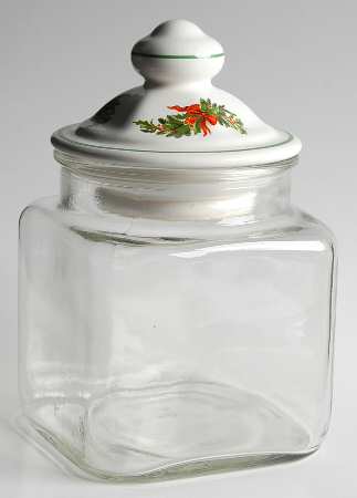 Christmas Heritage Small Glassware Canister