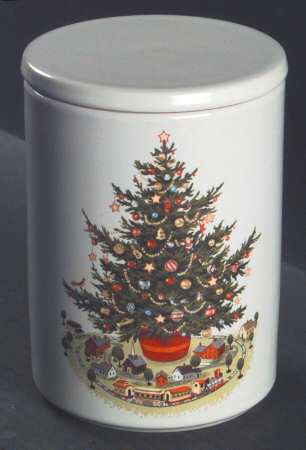 Christmas Heritage Medium Canister & Lid
