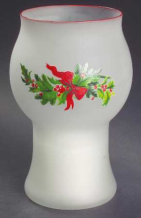 Christmas Heritage Glass Pillar Float Candleholder
