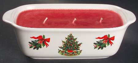 Christmas Heritage 3 Wick Candle Bowl
