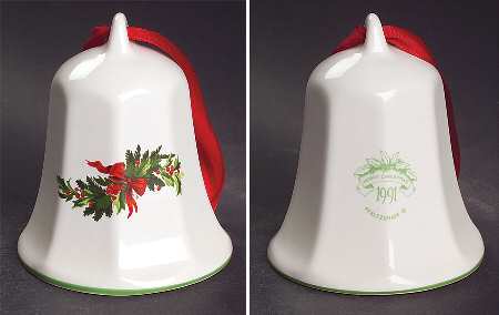 Christmas Heritage 1991 Collector Bell by Pfaltzgraff