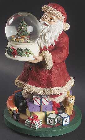 Christmas Heritage Santa Musical Figurine