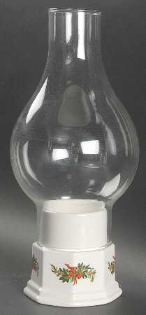 Christmas Heritage Hurricane Lamp & Globe