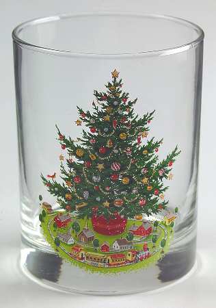 Christmas Heritage 10 Oz Glassware Double Old Fashioned