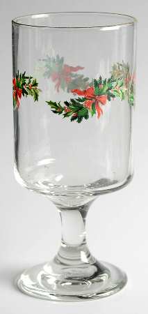 Christmas Heritage 8 Oz Glassware Goblet by Pfaltzgraff