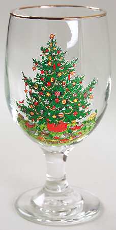 Christmas Heritage 8 Oz Glassware Goblet