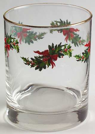 Christmas Heritage 10 Oz Glassware Double Old Fashioned
